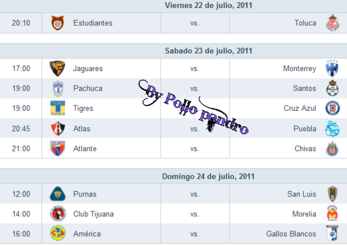★ Todas las jornadas futbol mexicano