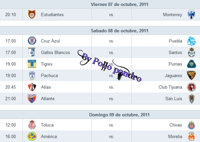 ★ Todas las jornadas futbol mexicano