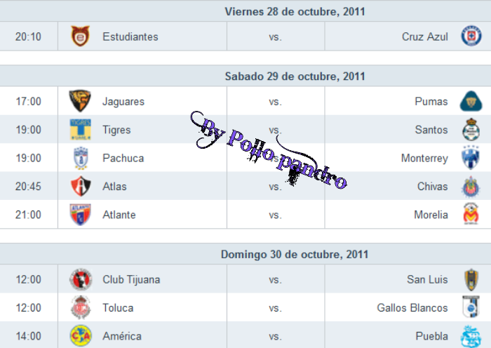 ★ Todas las jornadas futbol mexicano