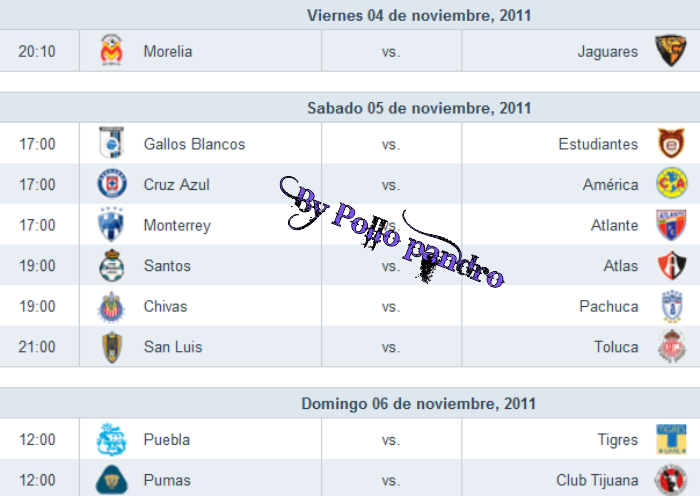 ★ Todas las jornadas futbol mexicano