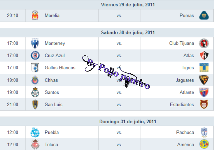 ★ Todas las jornadas futbol mexicano
