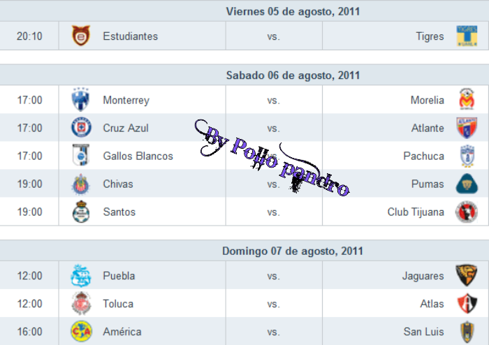 ★ Todas las jornadas futbol mexicano