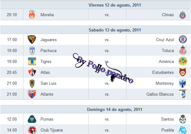 ★ Todas las jornadas futbol mexicano