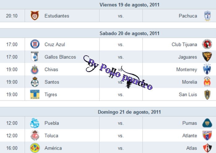 ★ Todas las jornadas futbol mexicano