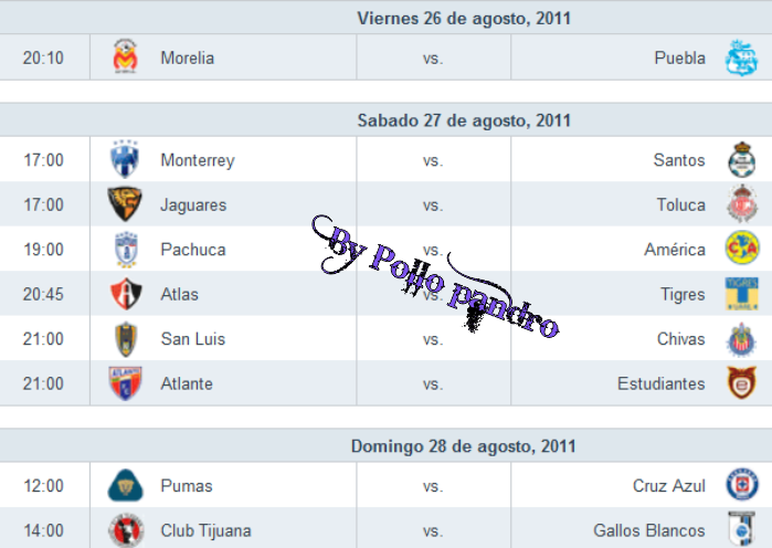 ★ Todas las jornadas futbol mexicano