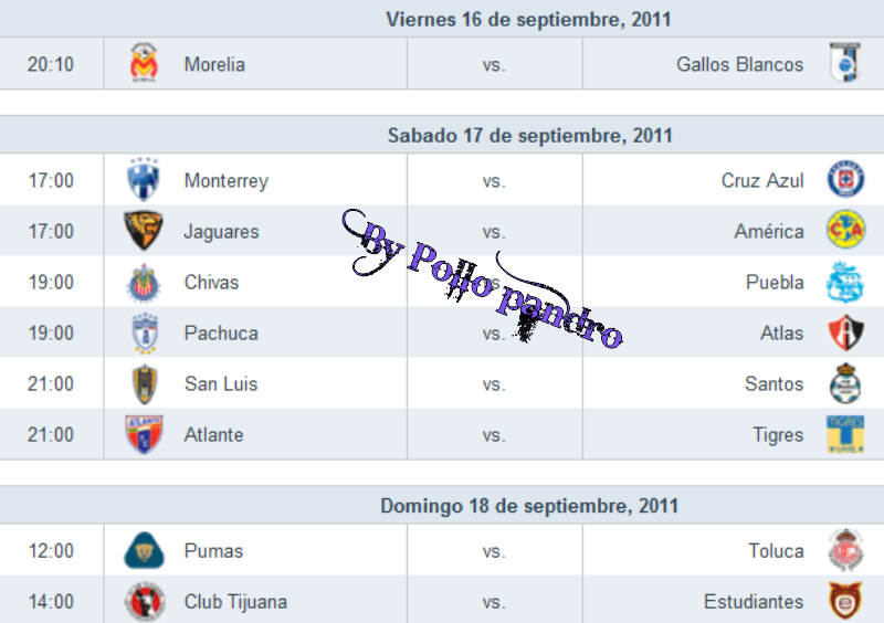 ★ Todas las jornadas futbol mexicano