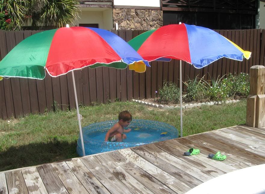 Nicky,Grammie's Bday,pool