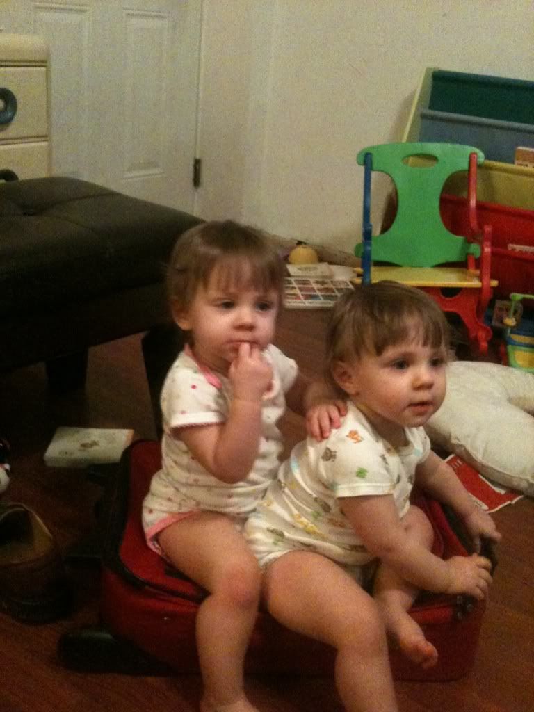 First haircut (by Mommy) Gabi on the right