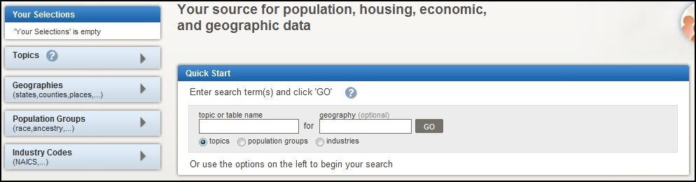 Image detailing how to search by geography