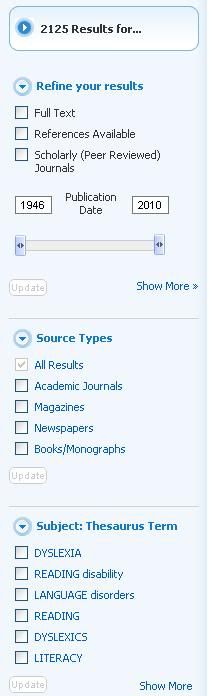 Results tab