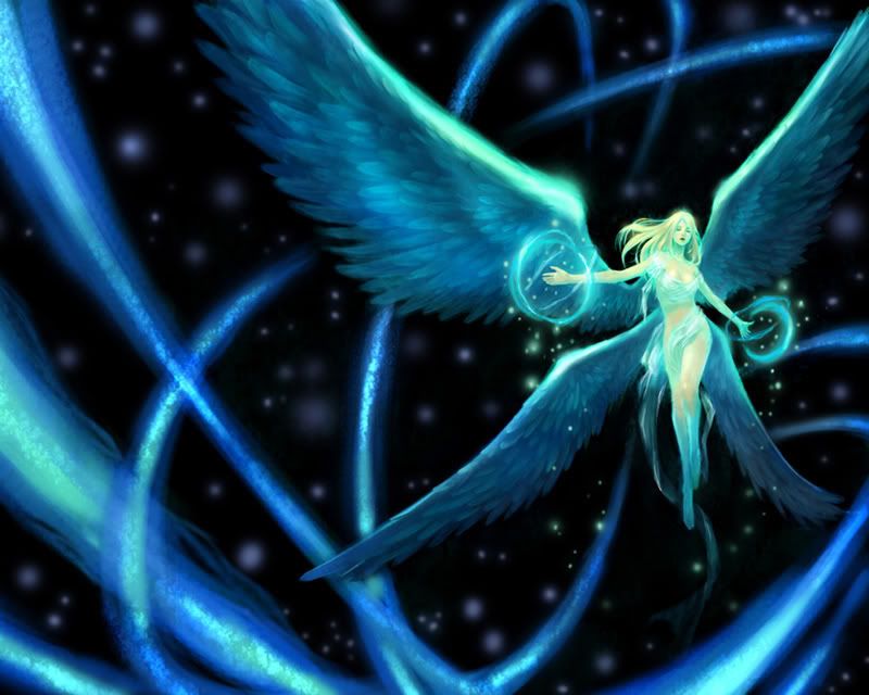 blue winged angel