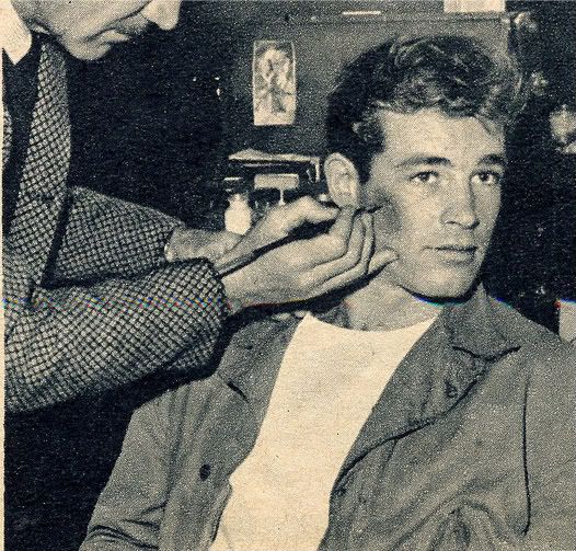 Guy Madison gets a makeup boo boo in 1946 Joseph Goodheart