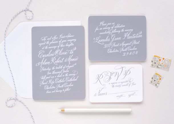 letterpress wedding invitations