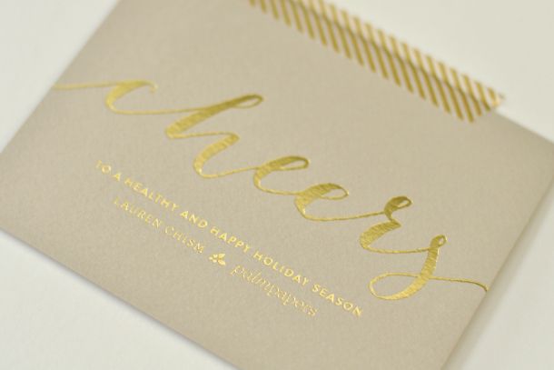 gold foil letterpress