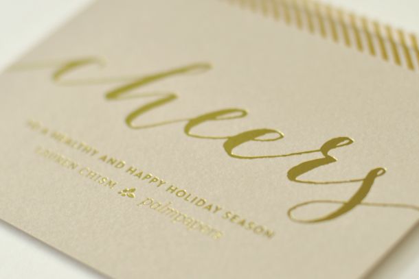 gold foil letterpress