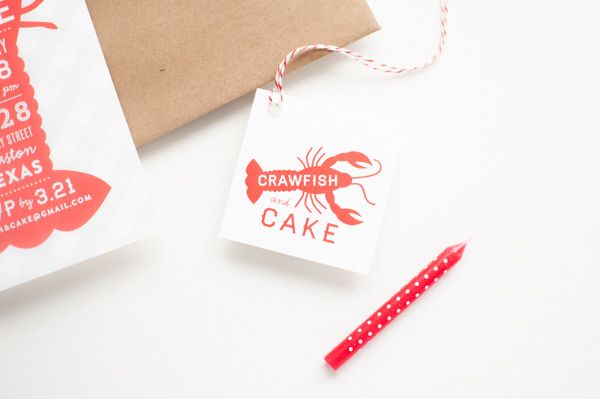 Crawfish and Cake Birthday Invitations by Lauren Chism