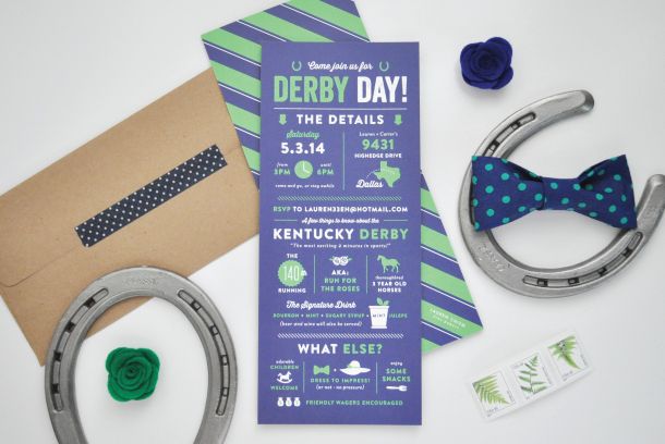 Derby Day Invitations | Kentucky Derby Party Invitations by Lauren Chism