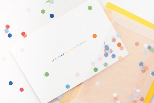 Lauren Chism Colorful Confetti Baby Shower Invitations