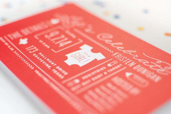 Lauren Chism Colorful Confetti Baby Shower Invitations