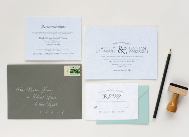 Destination Wedding Invitation by Lauren Chism Fine Papers Dallas Wedding Invitations