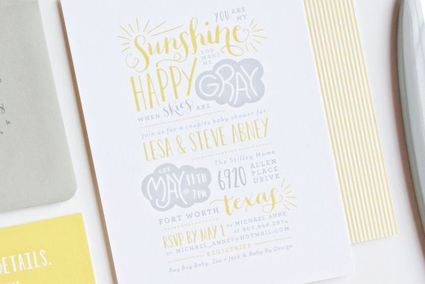 You are My Sunshine baby shower invitations by Lauren-Chism