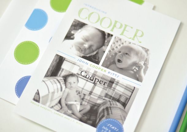 Palm Papers Custom Birth Announcements