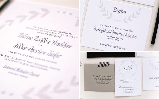 dallas letterpress wedding invitations