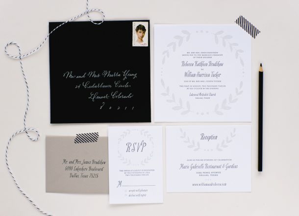 dallas letterpress wedding invitations