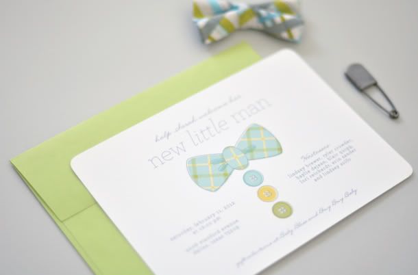 bow tie baby shower invitations