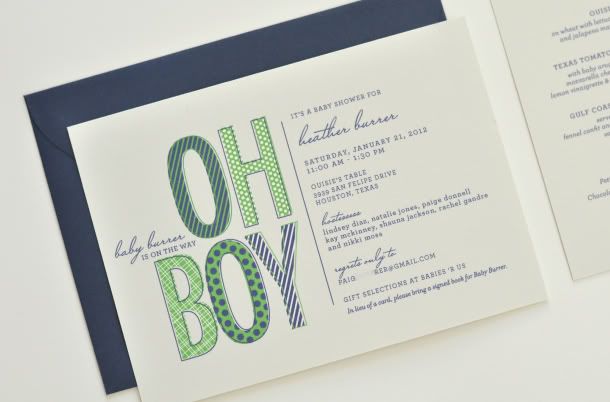 Oh Boy Baby Shower Invitations