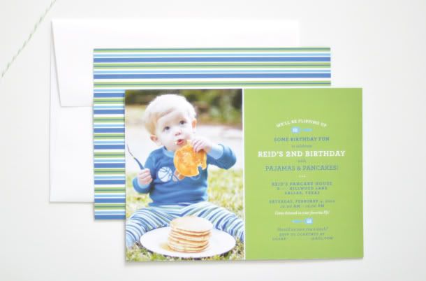 Pajamas and pancakes invitations