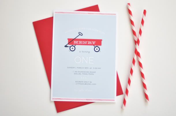 red wagon birthday invitations