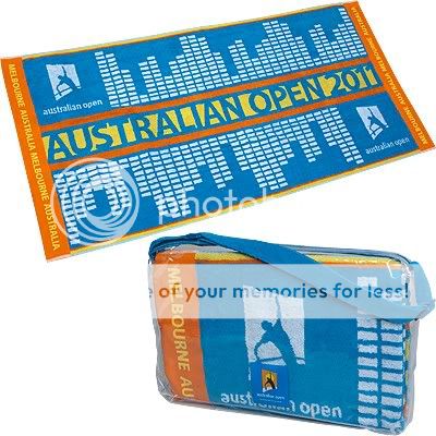 2011 AUSTRALIAN OPEN TENNIS PLAYERS TOWEL FEDERER NADAL  