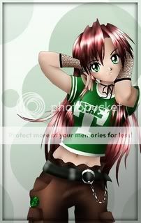 anime red hair punk girl